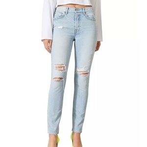 GRLFRND Size 24 • Karolina Jeans Don't Speak Blue Distressed Blogger High Rise.